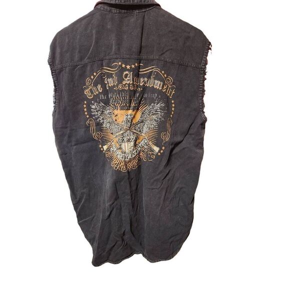 Biker wear USA M vest 2nd ammendment - Picture 2 of 9